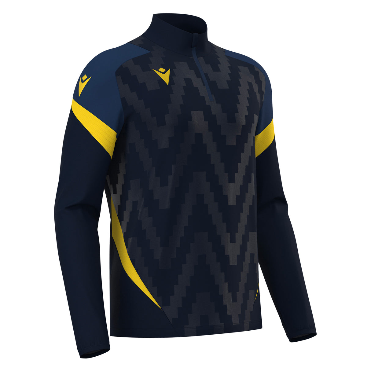 JNR Macron Starfall 1/4 Zip Top - Navy/Yellow - KitRoom