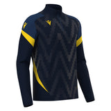 JNR Macron Starfall 1/4 Zip Top - Navy/Yellow - KitRoom