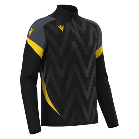JNR Macron Starfall 1/4 Zip Top - Black/Yellow - KitRoom