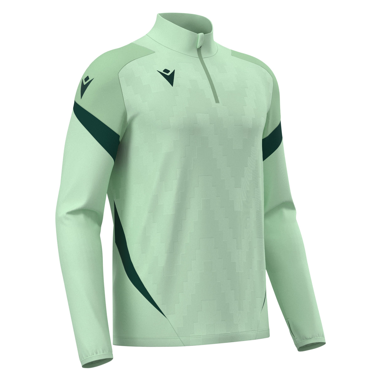 JNR Macron Starfall 1/4 Zip Top - Mint/Bottle Green - KitRoom