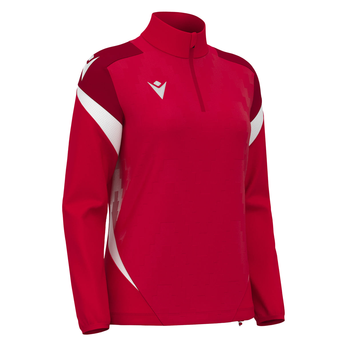 JNR Macron Leona WMN 1/4 Zip Top - Red/White - KitRoom