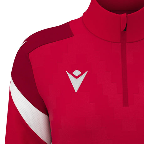 JNR Macron Leona WMN 1/4 Zip Top - Red/White - KitRoom