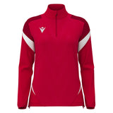 JNR Macron Leona WMN 1/4 Zip Top - Red/White - KitRoom