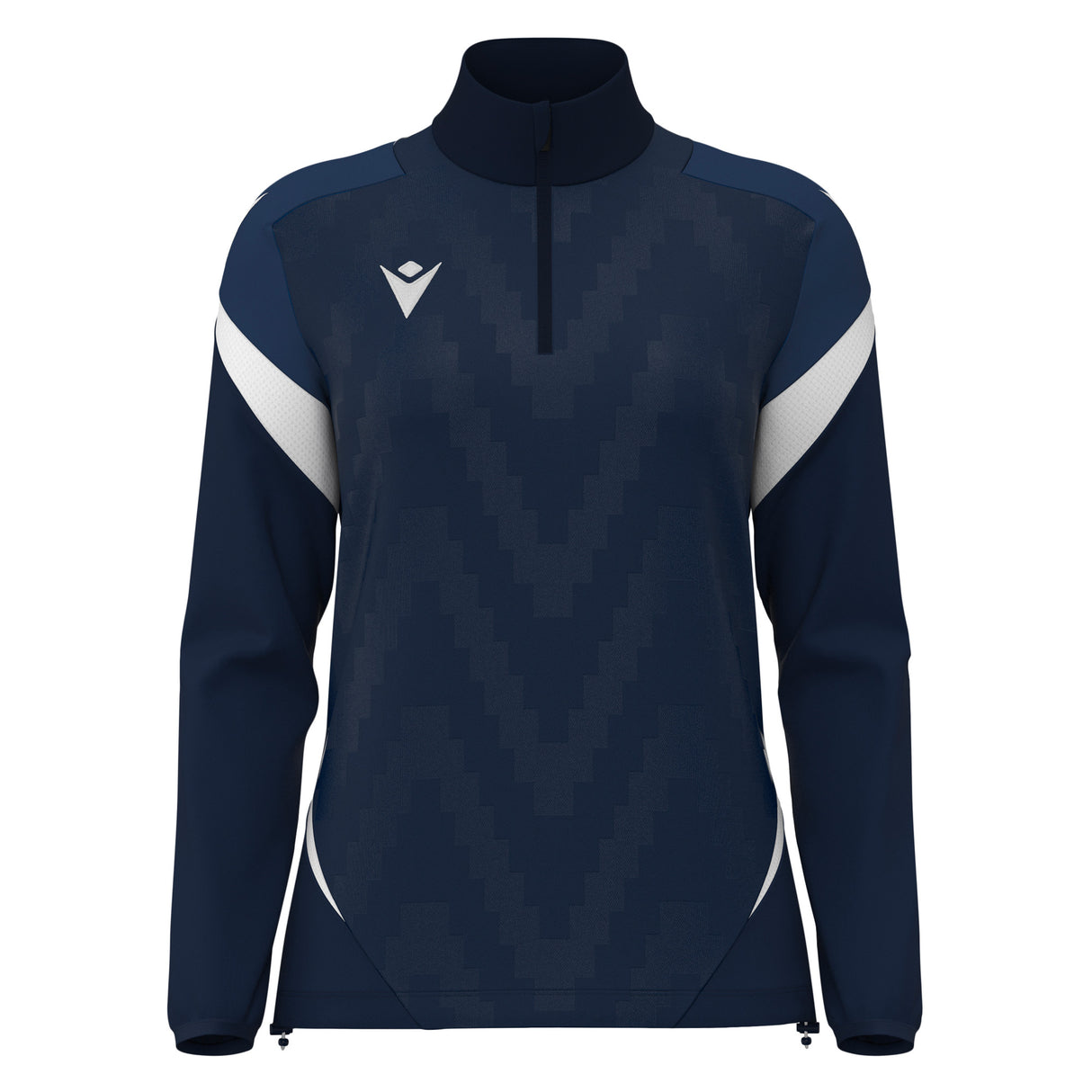JNR Macron Leona WMN 1/4 Zip Top - Navy/White - KitRoom
