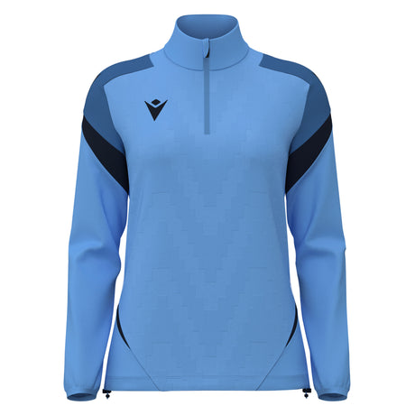 JNR Macron Leona WMN 1/4 Zip Top - Ice Sky/Navy - KitRoom