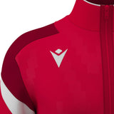 JNR Macron Odin Full Zip Top - Red/White - KitRoom