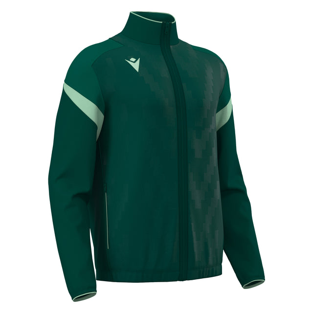 JNR Macron Odin Full Zip Top - Bottle Green/Mint - KitRoom