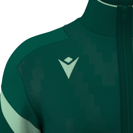 JNR Macron Odin Full Zip Top - Bottle Green/Mint - KitRoom