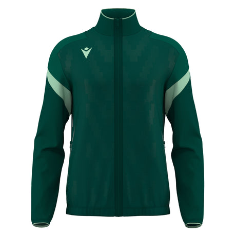 JNR Macron Odin Full Zip Top - Bottle Green/Mint - KitRoom