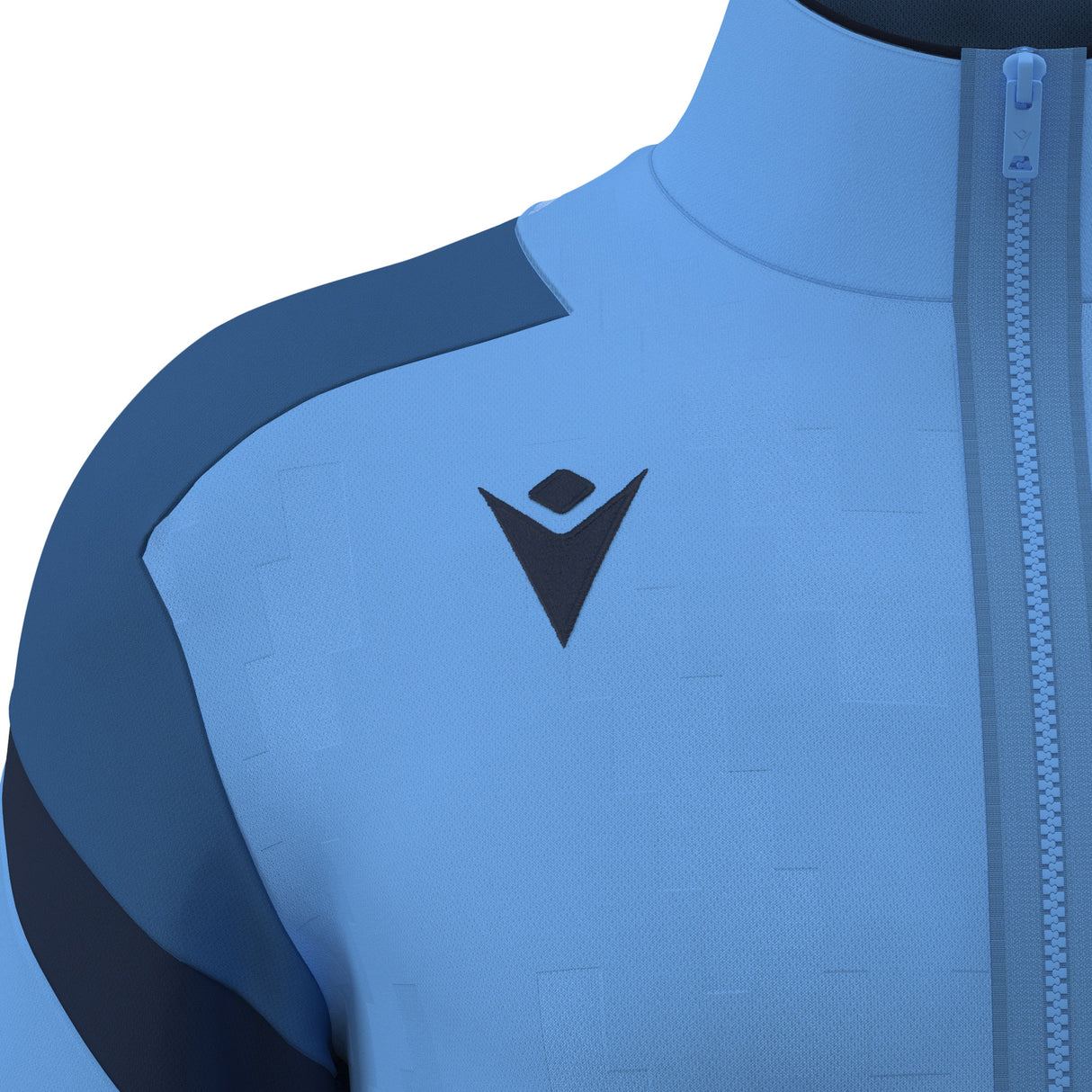 JNR Macron Odin Full Zip Top - Ice Sky/Navy - KitRoom