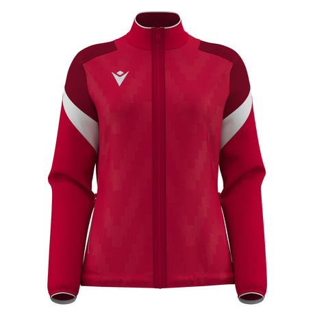 JNR Macron Athena WMN Full Zip Top - Red/White - KitRoom