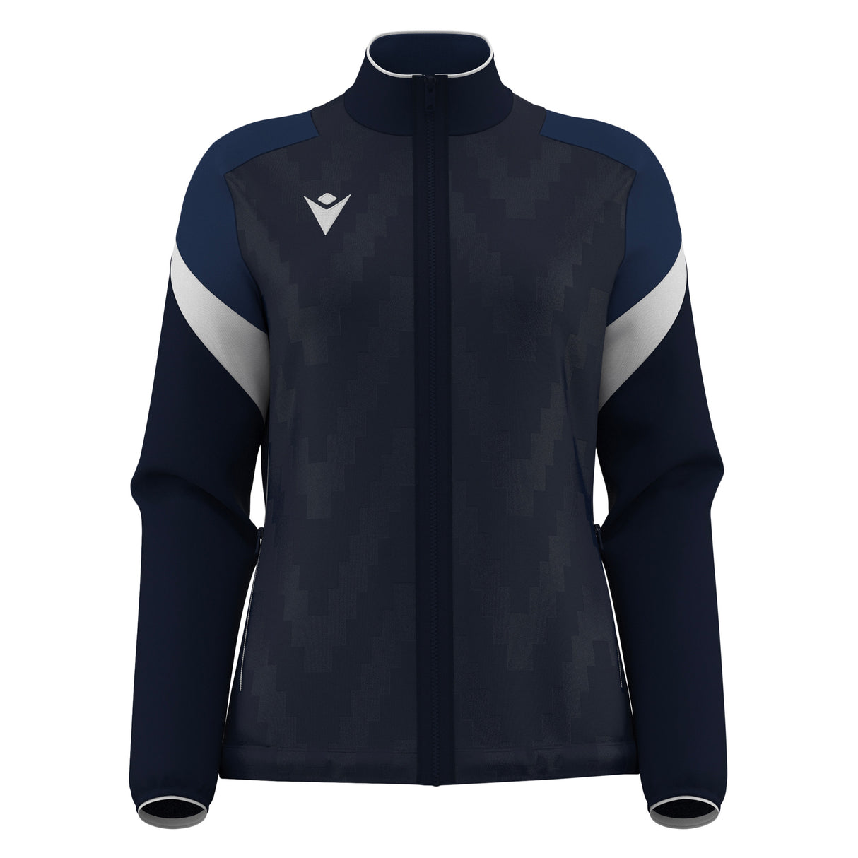 JNR Macron Athena WMN Full Zip Top - Navy/White - KitRoom