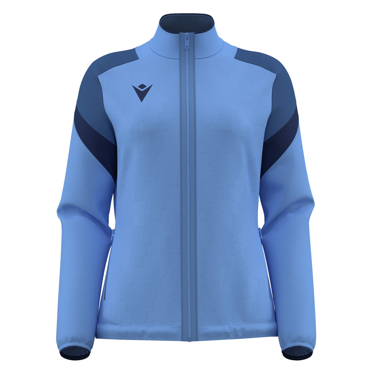 JNR Macron Athena WMN Full Zip Top - Ice Sky/Navy - KitRoom