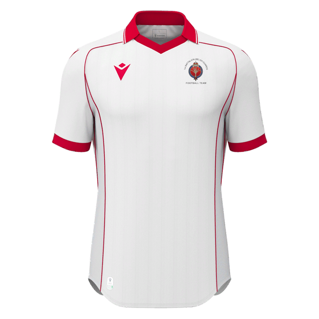 Welsh Guards Macron Warden Eco Match Shirt White/Red SNR