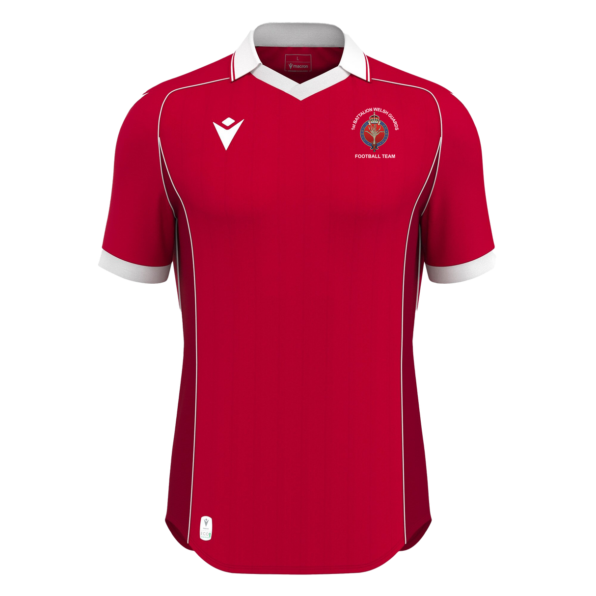 Welsh Guards JNR Macron Warden Eco Match Shirt Red/White