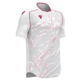JNR Macron Arcane ECO Shirt SS - White/Red - KitRoom