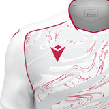 JNR Macron Arcane ECO Shirt SS - White/Red - KitRoom