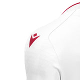 JNR Macron Arcane ECO Shirt SS - White/Red - KitRoom