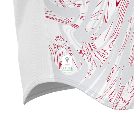 JNR Macron Arcane ECO Shirt SS - White/Red - KitRoom