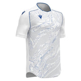 JNR Macron Arcane ECO Shirt SS - White/Royal Blue - KitRoom