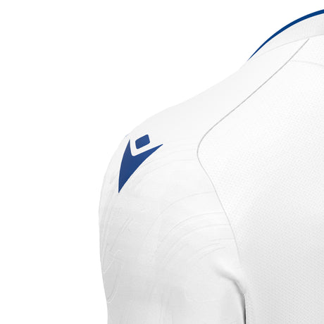 JNR Macron Arcane ECO Shirt SS - White/Royal Blue - KitRoom