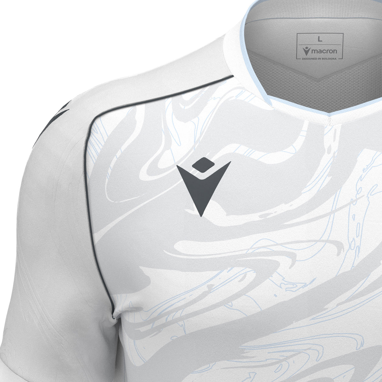 JNR Macron Arcane ECO Shirt SS - White/Silver - KitRoom