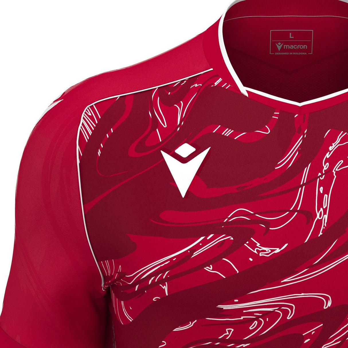 JNR Macron Arcane ECO Shirt SS - Red/White - KitRoom