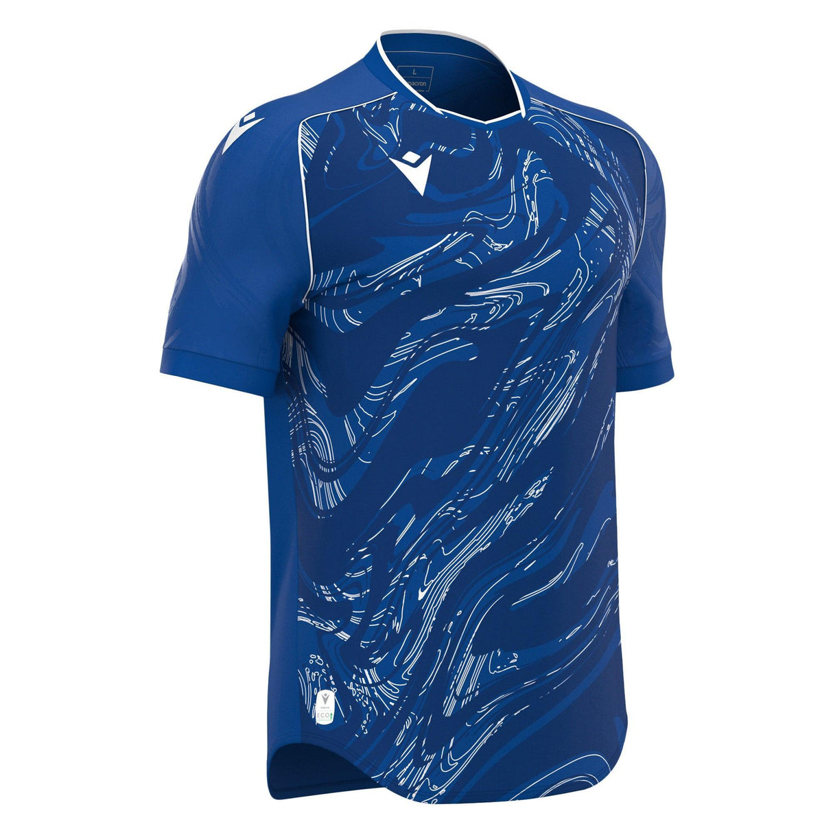 JNR Macron Arcane ECO Shirt SS - Royal Blue/White - KitRoom