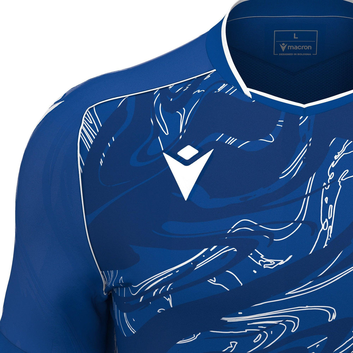 JNR Macron Arcane ECO Shirt SS - Royal Blue/White - KitRoom