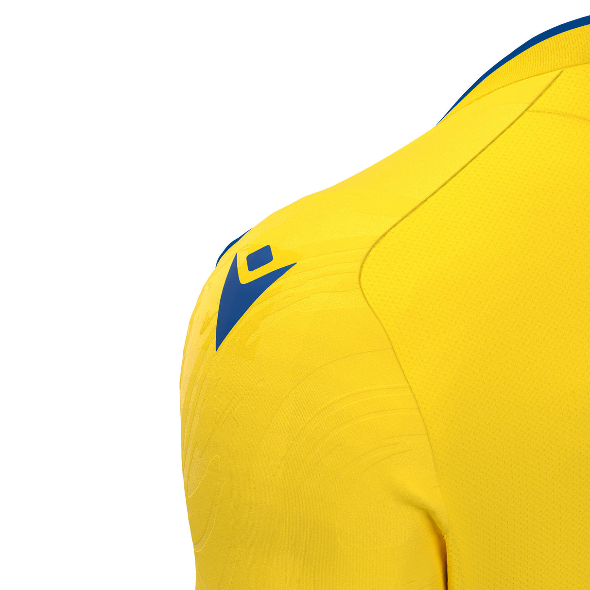 JNR Macron Arcane ECO Shirt SS - Yellow/Royal Blue - KitRoom