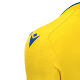 JNR Macron Arcane ECO Shirt SS - Yellow/Royal Blue - KitRoom