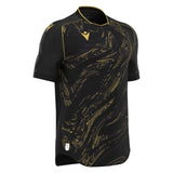 JNR Macron Arcane ECO Shirt SS - Black/Gold - KitRoom