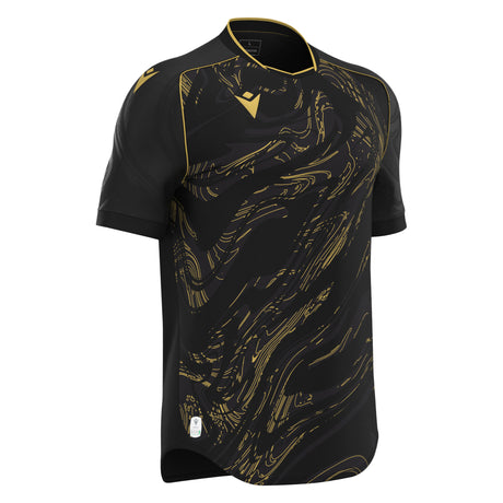 JNR Macron Arcane ECO Shirt SS - Black/Gold - KitRoom