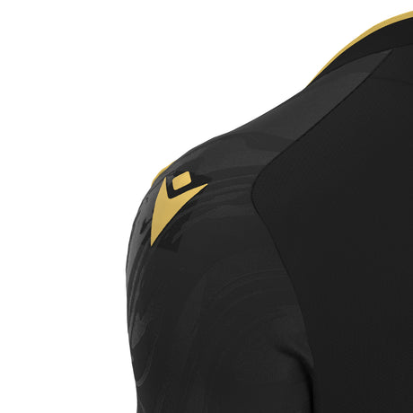 JNR Macron Arcane ECO Shirt SS - Black/Gold - KitRoom