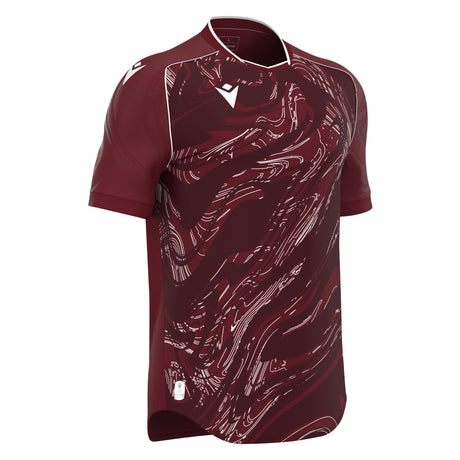 JNR Macron Arcane ECO Shirt SS - Cardinal/White - KitRoom