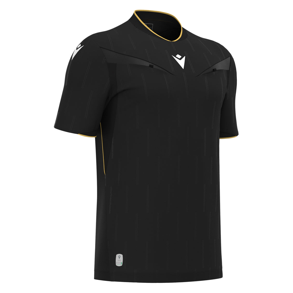 JNR Macron Mendez ECO Referee Shirt SS - Black/Gold - KitRoom