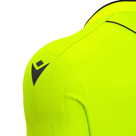 JNR Macron Mendez ECO Referee Shirt SS - Neon Yellow/Black - KitRoom