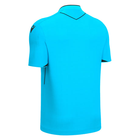 JNR Macron Mendez ECO Referee Shirt SS - Neon Sky/Black - KitRoom