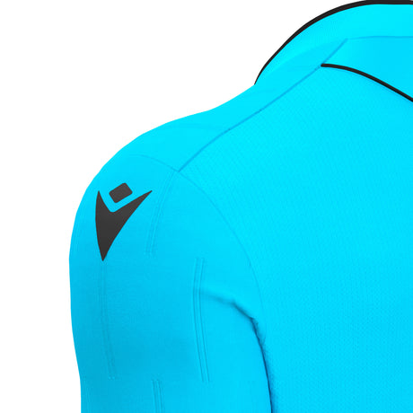 JNR Macron Mendez ECO Referee Shirt SS - Neon Sky/Black - KitRoom