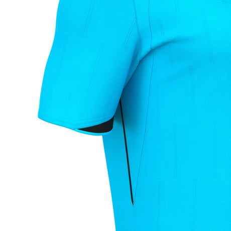 JNR Macron Mendez ECO Referee Shirt SS - Neon Sky/Black - KitRoom