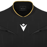 JNR Macron Mendez ECO Referee Shirt LS - Black/Gold - KitRoom