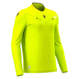JNR Macron Mendez ECO Referee Shirt LS - Neon Yellow/Black - KitRoom