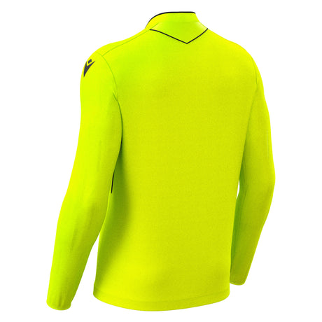 JNR Macron Mendez ECO Referee Shirt LS - Neon Yellow/Black - KitRoom