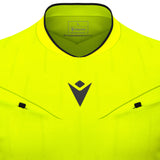 JNR Macron Mendez ECO Referee Shirt LS - Neon Yellow/Black - KitRoom