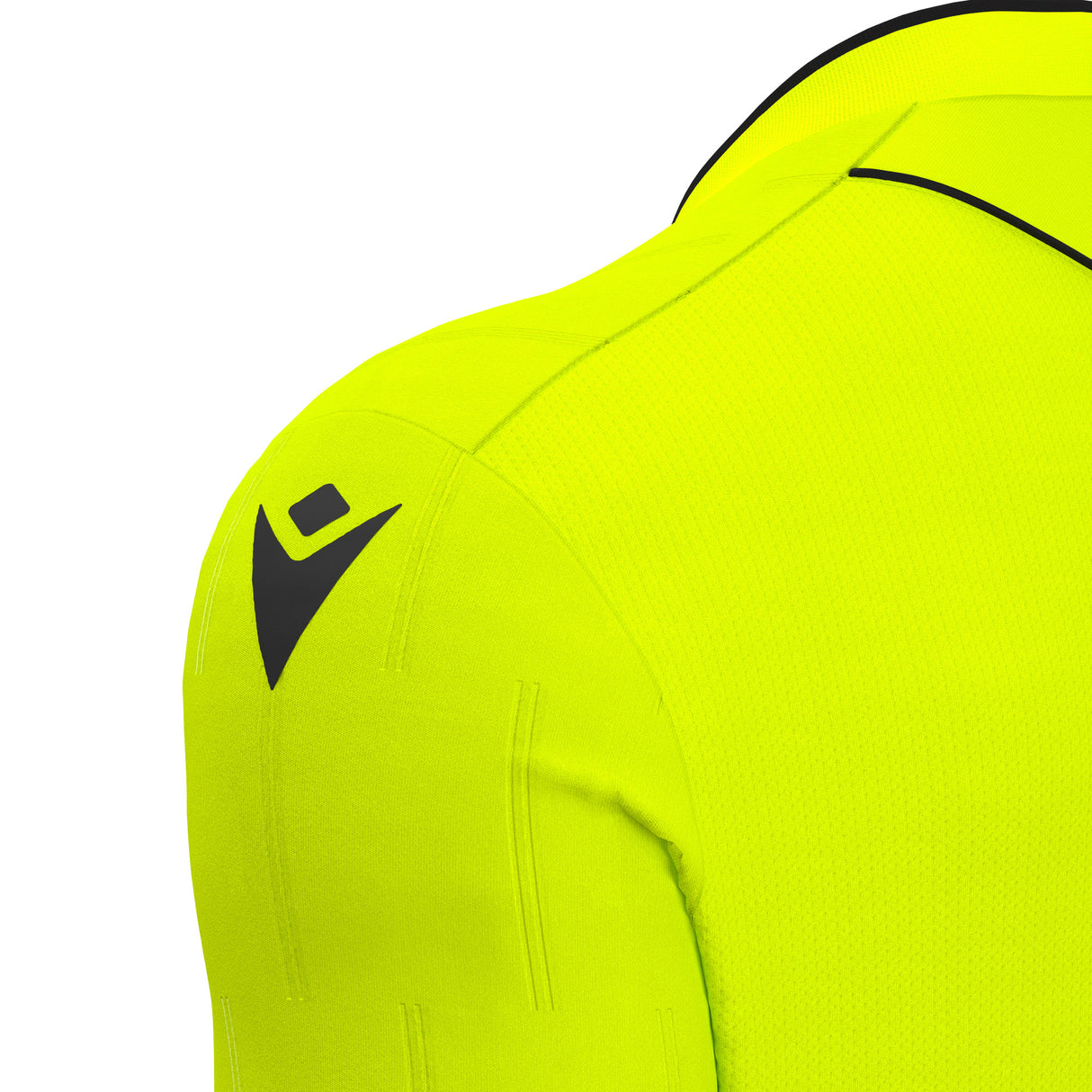 JNR Macron Mendez ECO Referee Shirt LS - Neon Yellow/Black - KitRoom