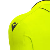 JNR Macron Mendez ECO Referee Shirt LS - Neon Yellow/Black - KitRoom
