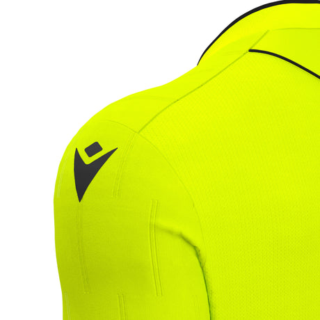 JNR Macron Mendez ECO Referee Shirt LS - Neon Yellow/Black - KitRoom