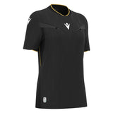 JNR Macron Tess ECO WMN Referee Shirt SS - Black/Gold - KitRoom