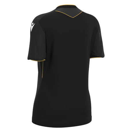 JNR Macron Tess ECO WMN Referee Shirt SS - Black/Gold - KitRoom