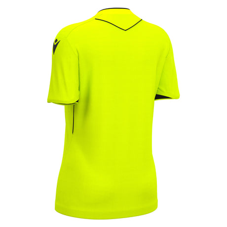 JNR Macron Tess ECO WMN Referee Shirt SS - Neon Yellow/Black - KitRoom
